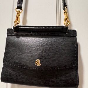 Polo by Ralph Lauren Black Crossbody Bag with Gold Accents